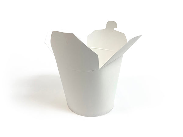 Vaso de comida china 26 Oz. color blanco matte. Presentación de 360 piezas