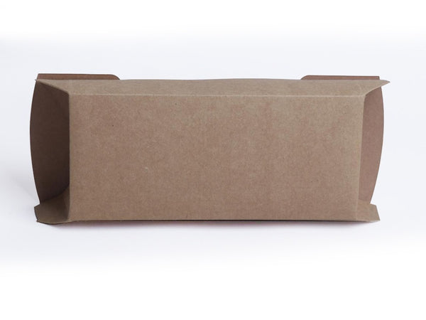 Caja kraft rectangular para alimentos sin recubrimiento. Presentación de 200 piezas.
