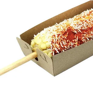 Plato CORN DOG Biodegradable color café- Kraft INCLUYE 500 PIEZAS