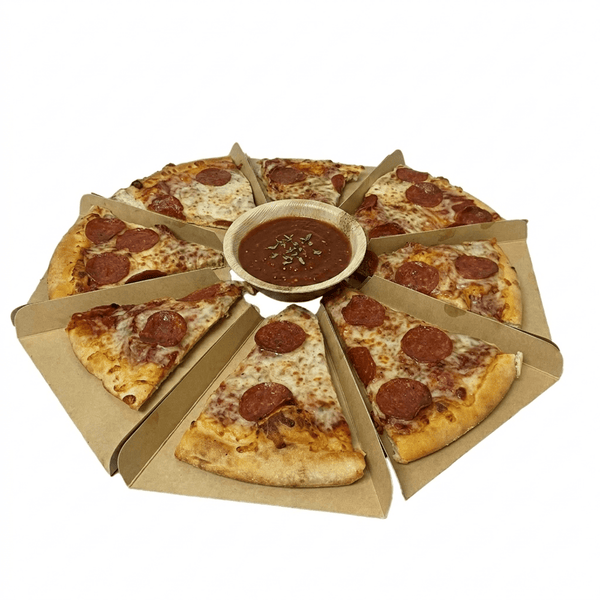Plato Desechable Triangular Con Recubrimiento Para Rebanadas De Pizza, Pastel o Pays