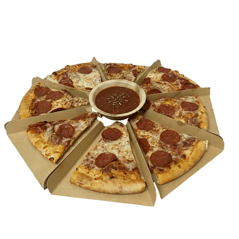 Plato Desechable Triangular Con Recubrimiento Para Rebanadas De Pizza, Pastel o Pays