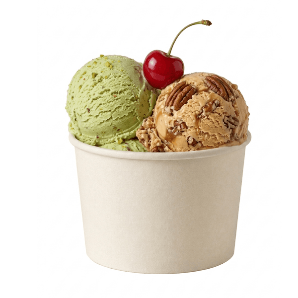 Bowl Blanco Para Helado 236ml (8oz) 250pz Con Tapa