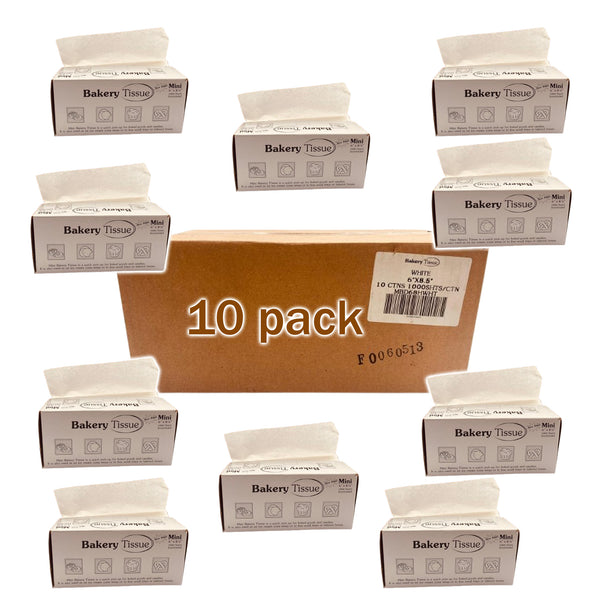 Papel Bakery Tissue 10 cajas con 1000 hojas de 15x21 cm