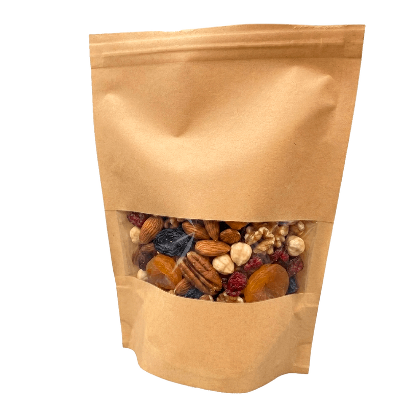 Bolsas Stand Up Pouch Mate 250g Con Ventana Y Cierre Hermético