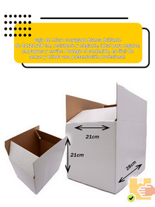 Pallet con 2000 cajas para envíos 21x21x28cm