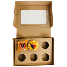 25 Cajas Kraft Para Repostería O Cupcakes De 6 Con Separador