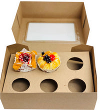 25 Cajas Kraft Para Repostería O Cupcakes De 6 Con Separador