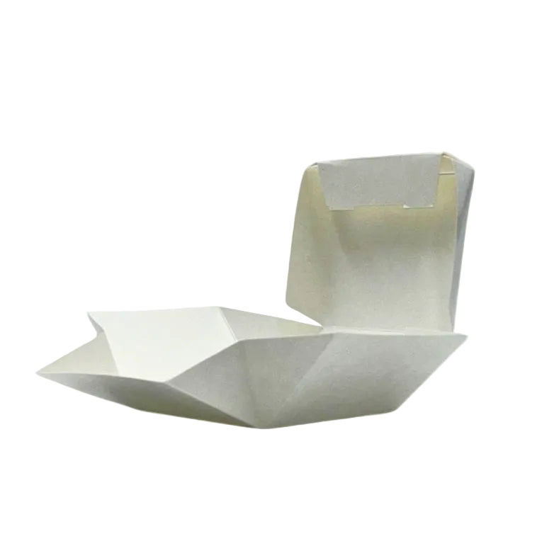 Caja Flor Para Hamburguesas Color Blanca