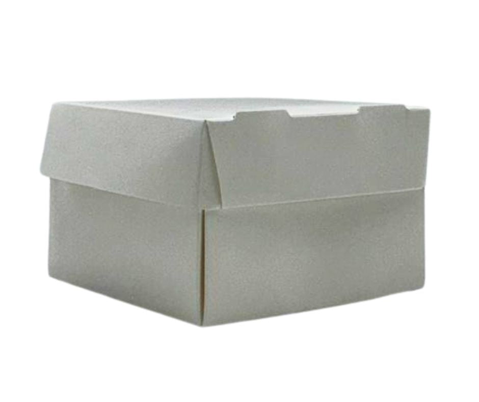 CAJA FLOR BLANCA PARA HAMBURGUESA. PAQUETE CON 100 PIEZAS