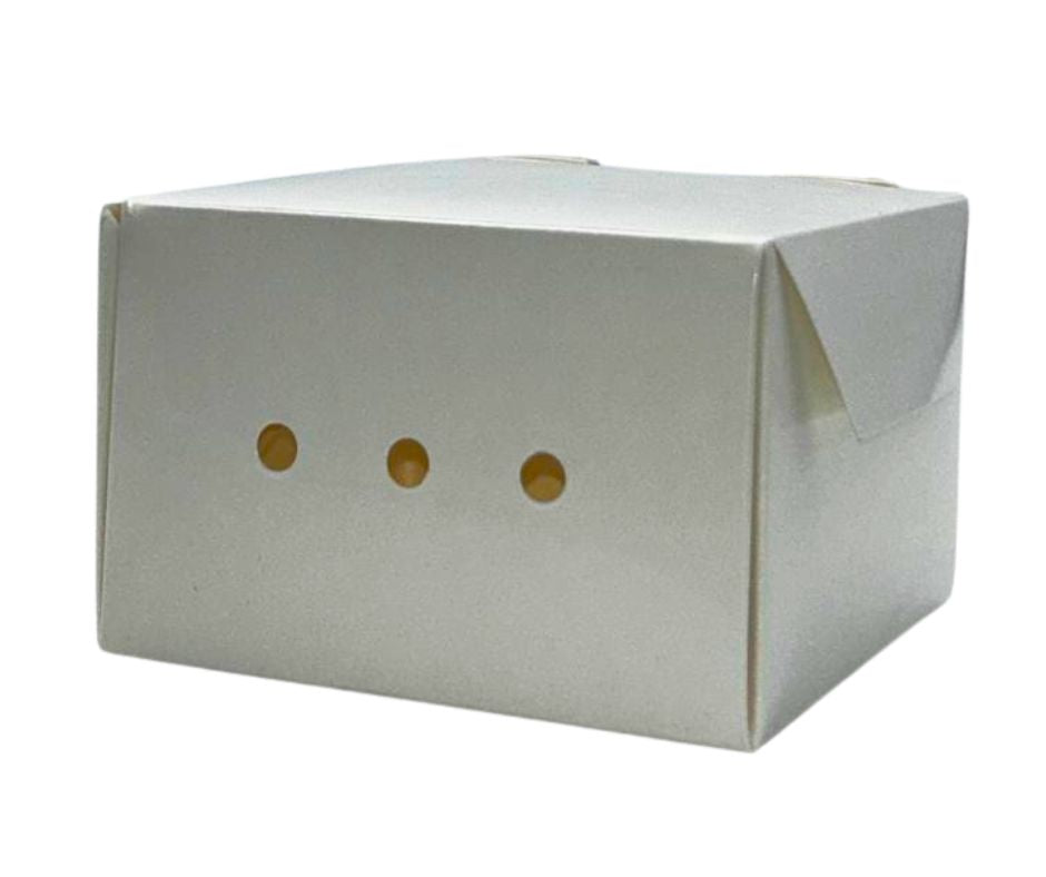 CAJA FLOR BLANCA PARA HAMBURGUESA. PAQUETE CON 100 PIEZAS