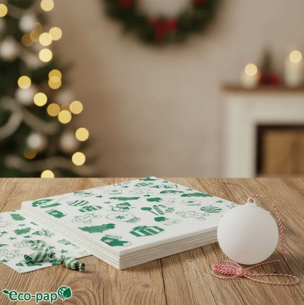 Papel Navideño Encerado Grado Alimenticio 35x35cm 500 Hojas