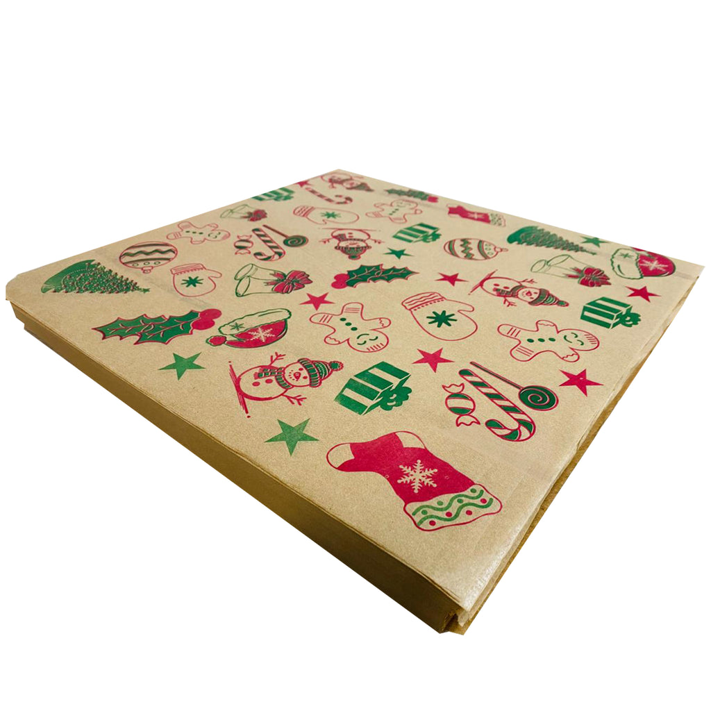 Papel Navideño Encerado Grado Alimenticio 35x35cm 500 Hojas