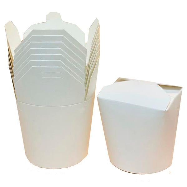 Vaso de comida china 26 Oz. color Blanco. Presentación de 500 piezas