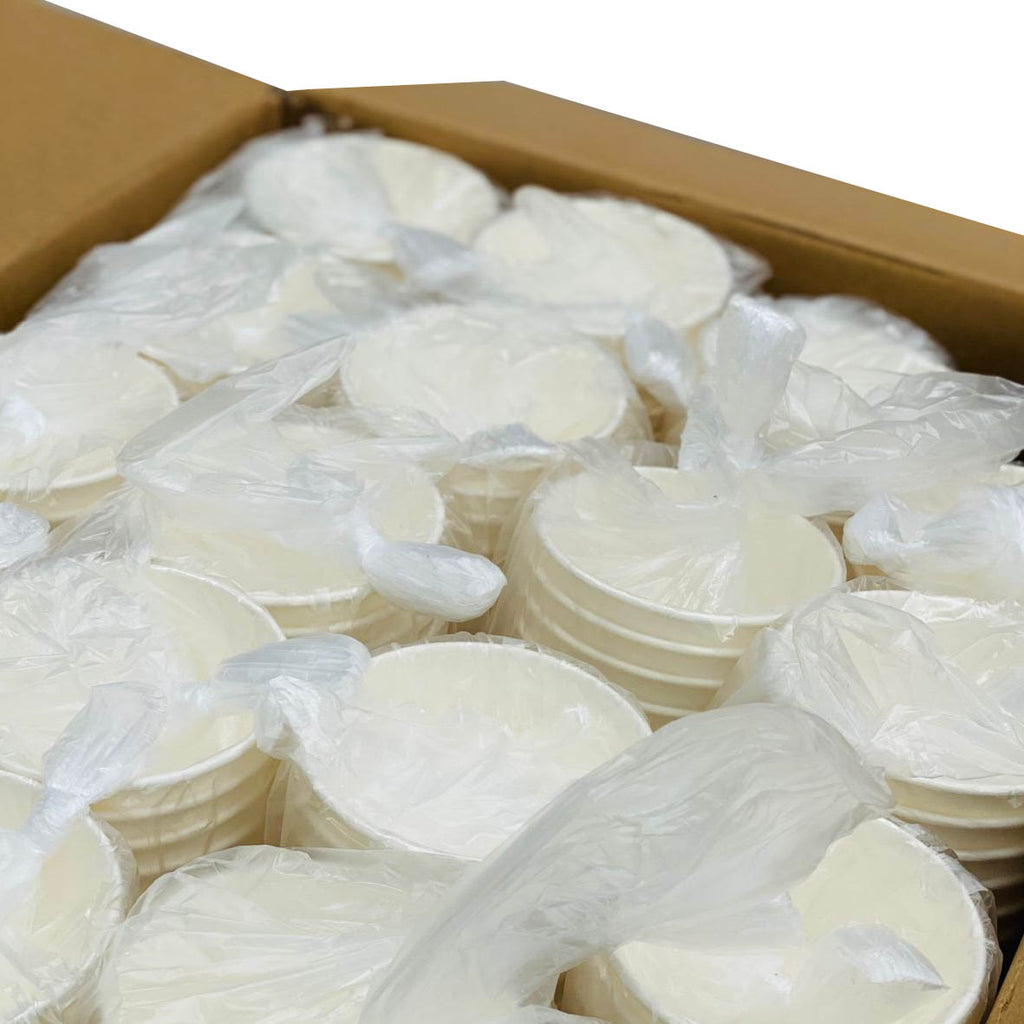 Vaso De Papel Blanco Para Helado 236 Ml (8oz) C/ Tapa 1000pz Blanco