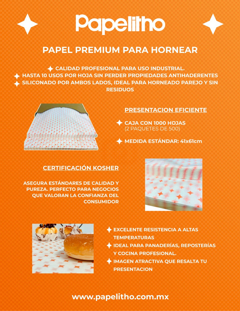 Papel blanco para repostería Pan Liner Baker reutilizable
