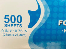 Papel Aluminio en Hojas de 23cm x 25cm. Presentación Caja con 500 hojas