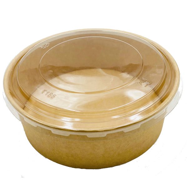 Bowl para ensalada café 44 oz con tapa 100 piezas