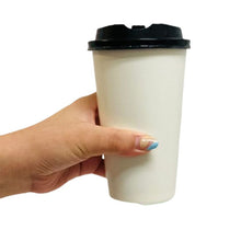 Vasos De Papel Para Cafe 16 Oz Con Tapa. Caja Con 100 Piezas