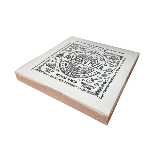 500 Cajas Blancas Personalizadas Para Pizza