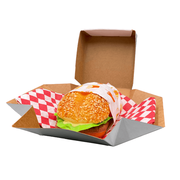 Caja Blanca Individual Para Hamburguesa, Lonche o Torta Individual