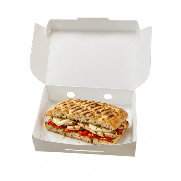 Caja Blanca Para Panini Sandwich y Lonches