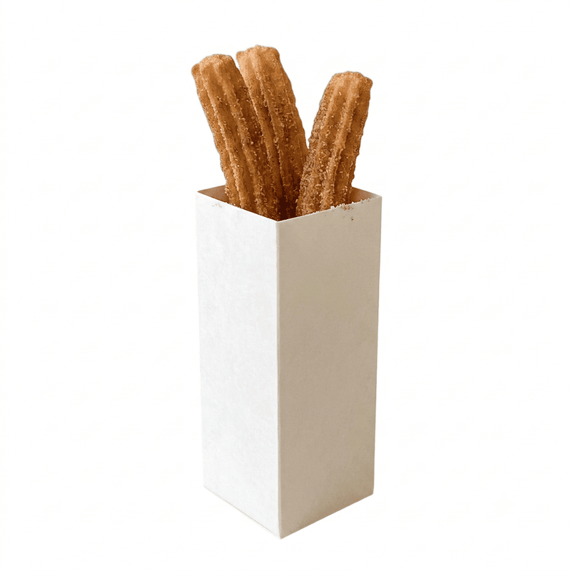 caja blanca para churros