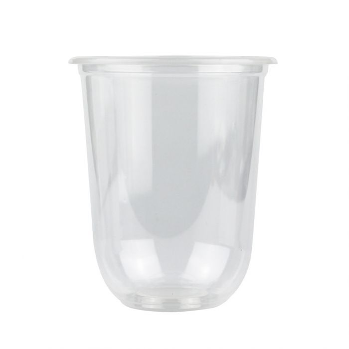 Vaso Transparente Curvo con Tapa Plana 16 Oz - 1000 Piezas