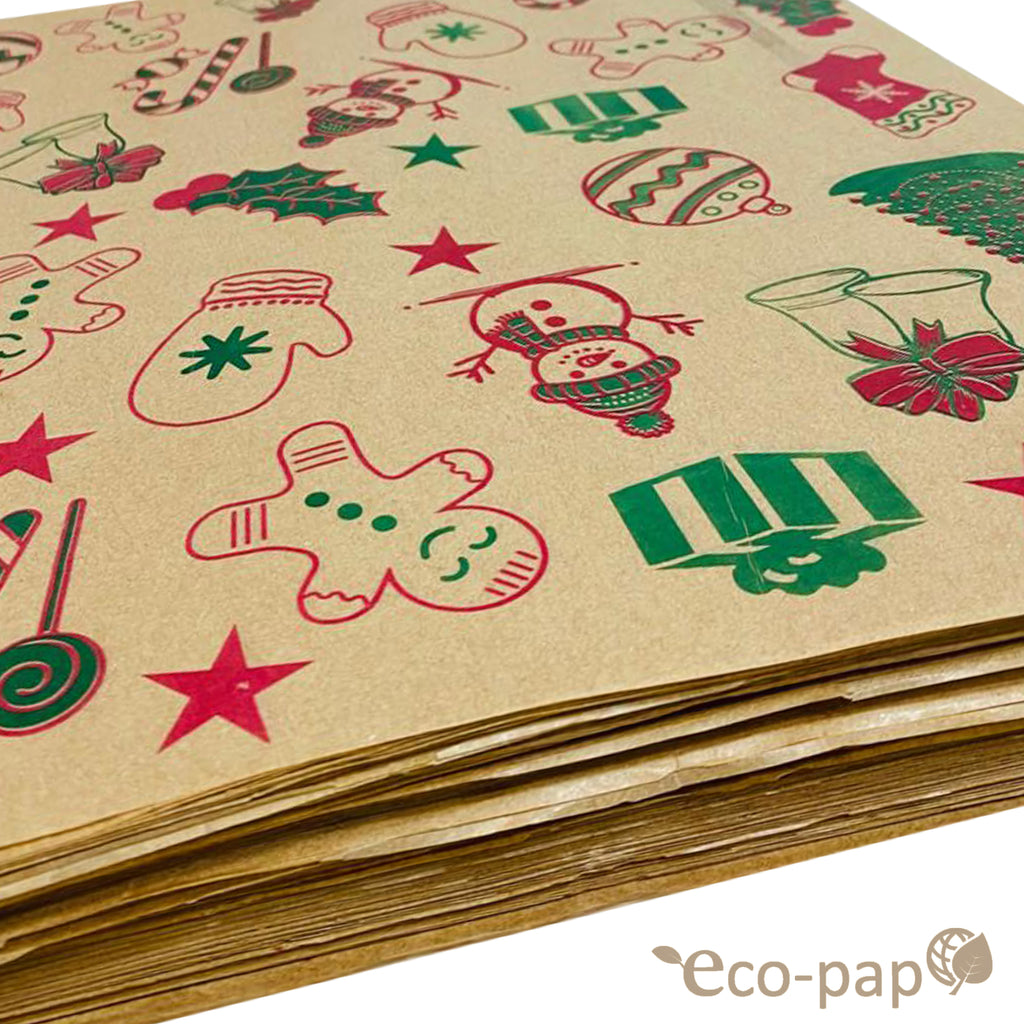 Papel Navideño Encerado Grado Alimenticio 35x35cm 500 Hojas