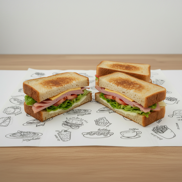 Papel Para Envolver Alimentos Fast Food 500 hojas 30.5 X 30.5cm