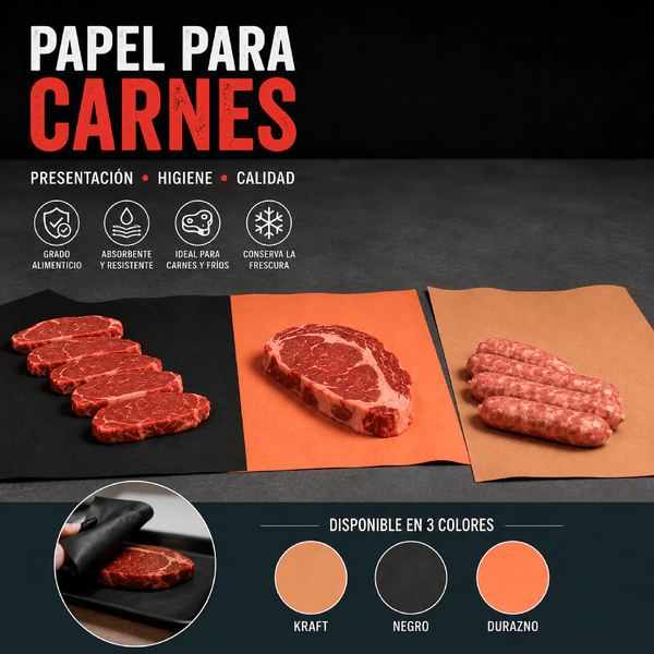 Papel Para Exhibidor de Carne Paquete Con 1000 Hojas