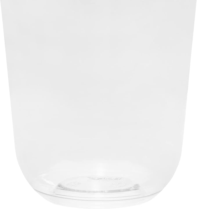 Vaso Transparente Curvo con Tapa Plana 16 Oz - 100 Piezas