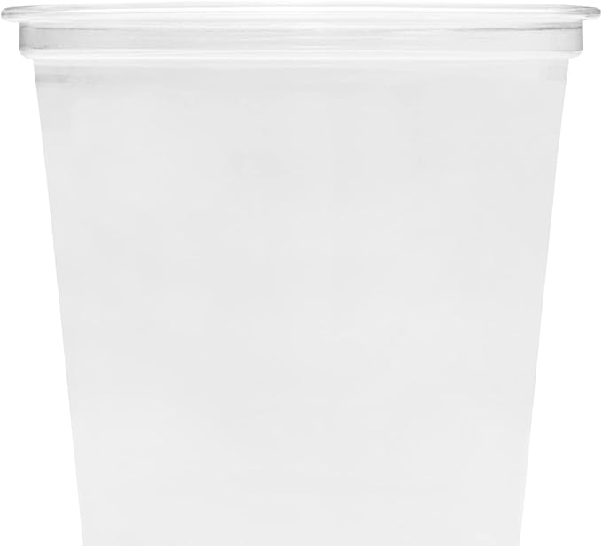 Vaso Transparente Curvo con Tapa Plana 16 Oz - 100 Piezas