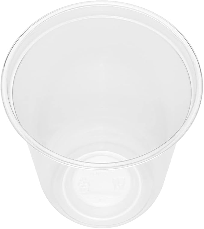 Vaso Transparente Curvo con Tapa Plana 16 Oz - 100 Piezas