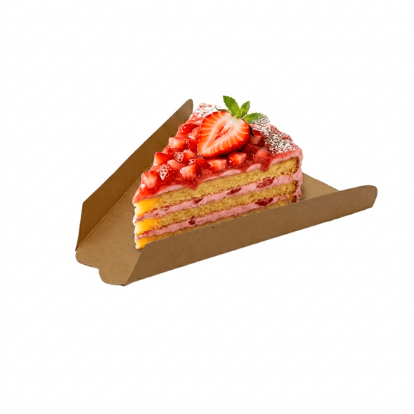 Plato Desechable Triangular Con Recubrimiento Para Rebanadas De Pizza, Pastel o Pays