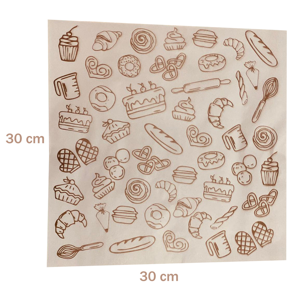 Papel Grado Alimenticio Bakery 1000 hojas 30x30cm