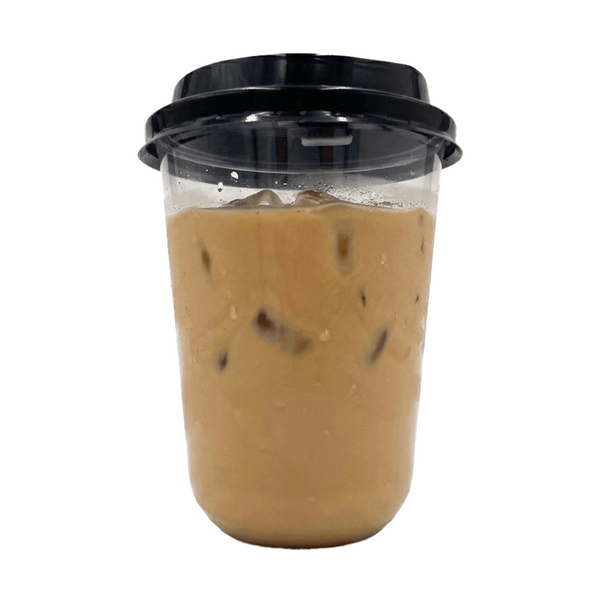Vasos Curvos Desechables 16oz Tapa Negra Con Boquilla