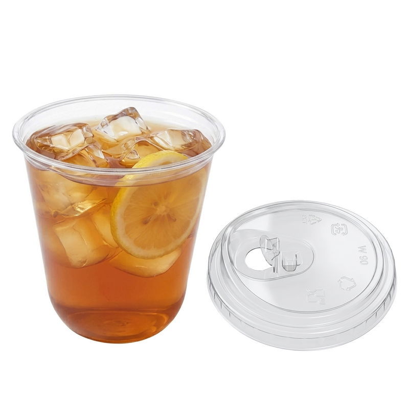 Vaso Curvo 12oz Tapa Boquilla Transparente