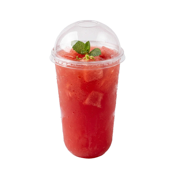 Vasos Curvos Cristalino 24oz Tapa Domo