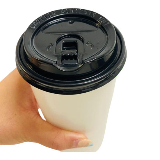 Vasos De Papel Para Cafe 16 Oz Con Tapa. Caja Con 100 Piezas